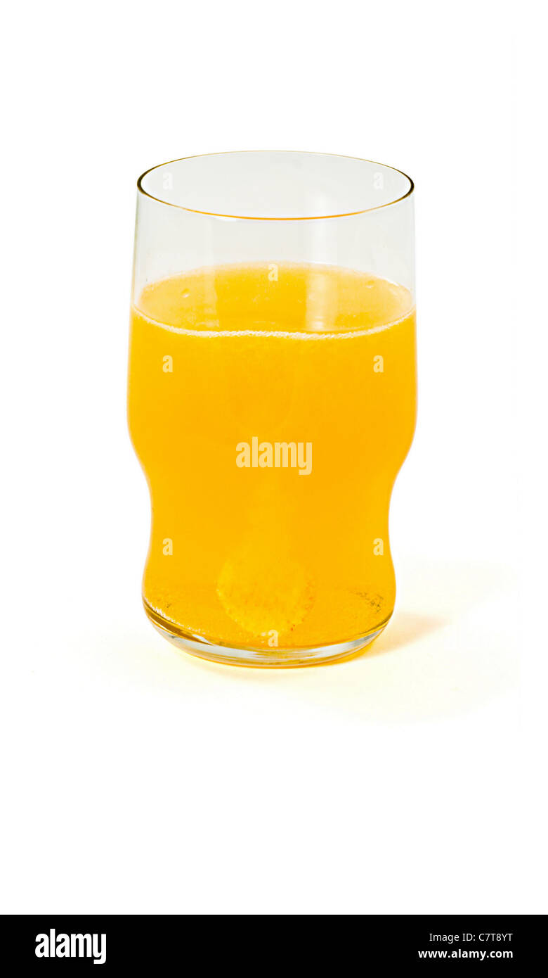 O-Saft im Glas Stockfoto