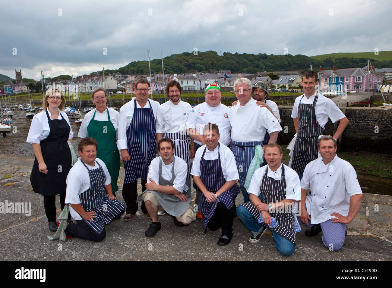 Aberaeron Cardigan Bay Seafood Festival Celebrity Chefs West Wales UK Stockfoto