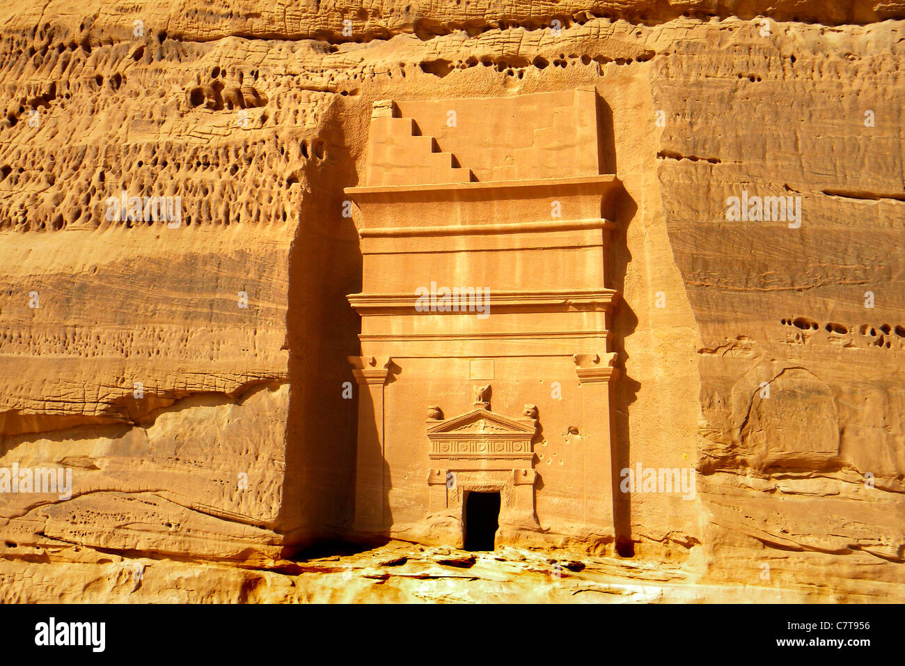 Saudi Arabien, nabatäischen Gräber in Madain Saleh Stockfoto