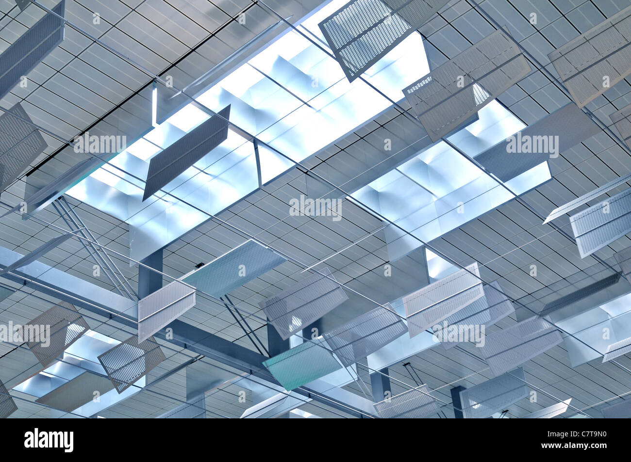 Singapore Changi Airport Terminal 3 - Architektur Detail Stockfoto