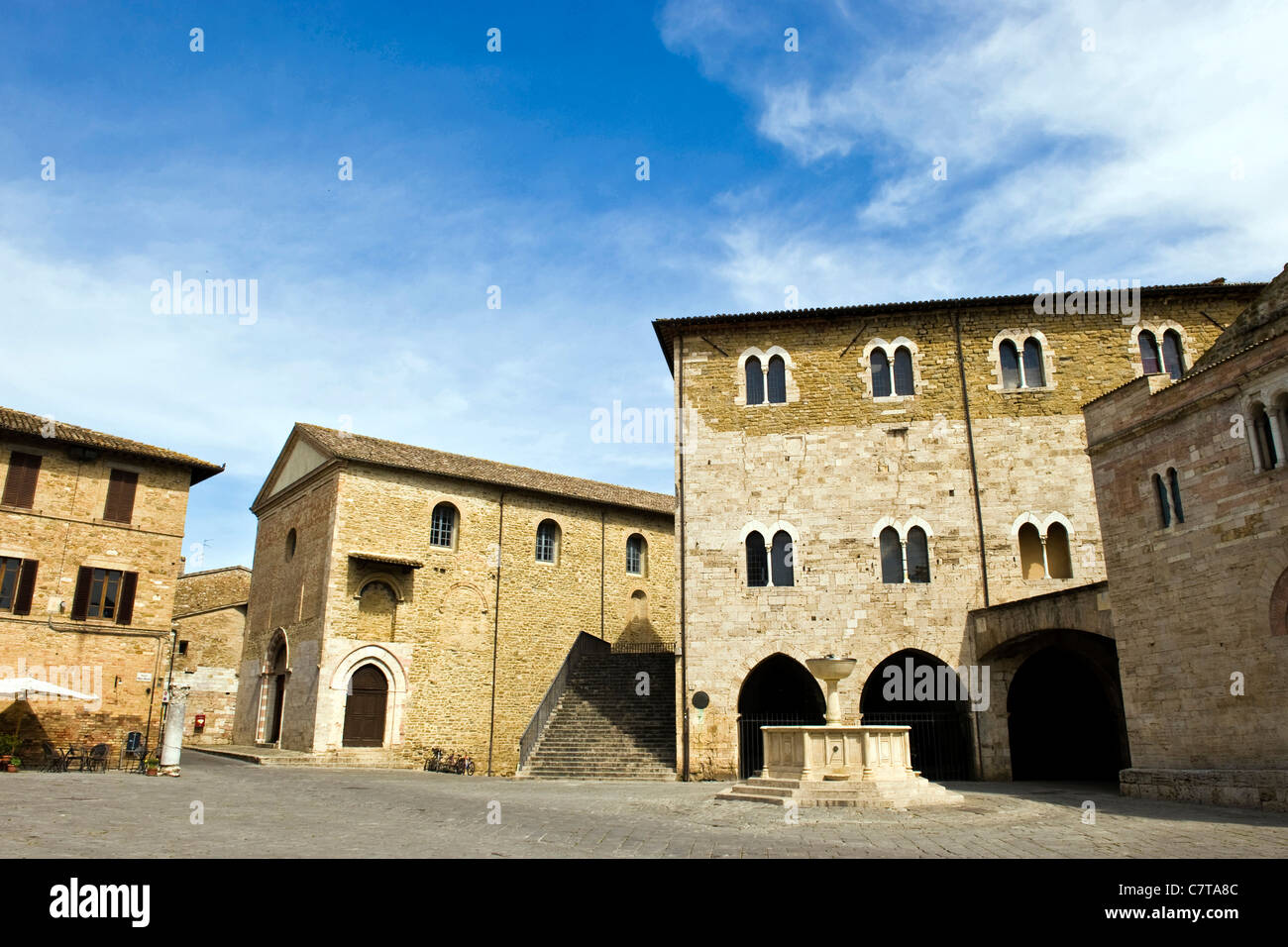 Italien, Umbrien, Bevagna, Silvestri Square Stockfoto