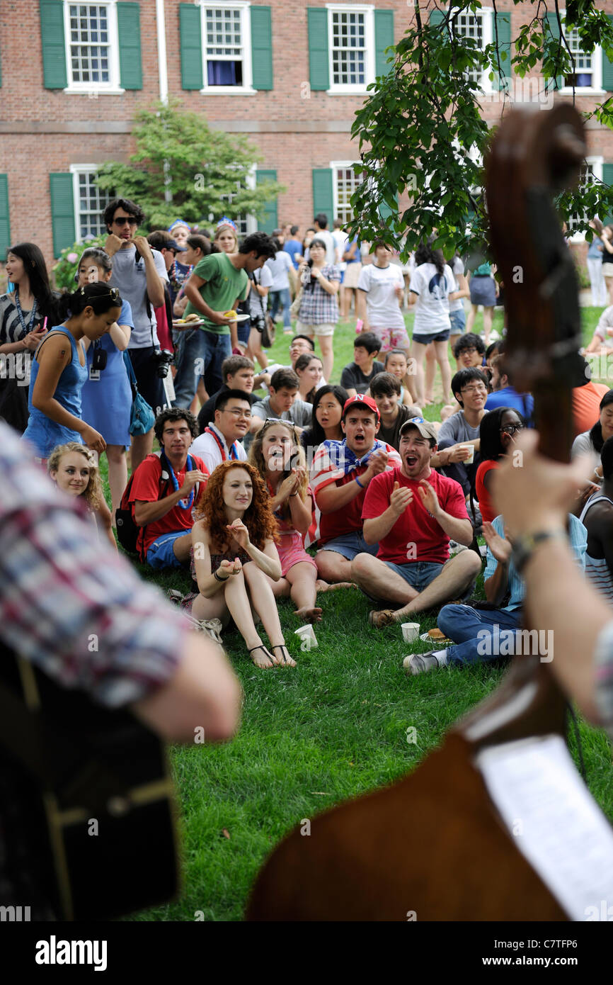 Yale University Summerschool Clap am 4. Juli Picknick. Stockfoto