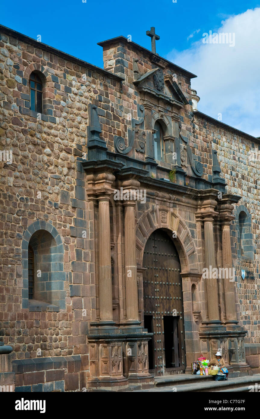 Die Kirche "Santo Domingo" in Cusco Peru bauen auf den Ruinen der Inka Sonnentempel (Coricancha) Stockfoto