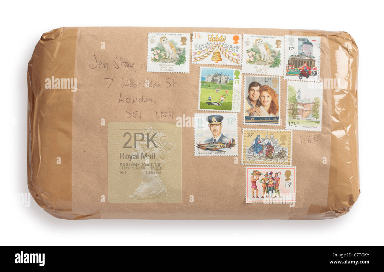 Paket Mit Briefmarken