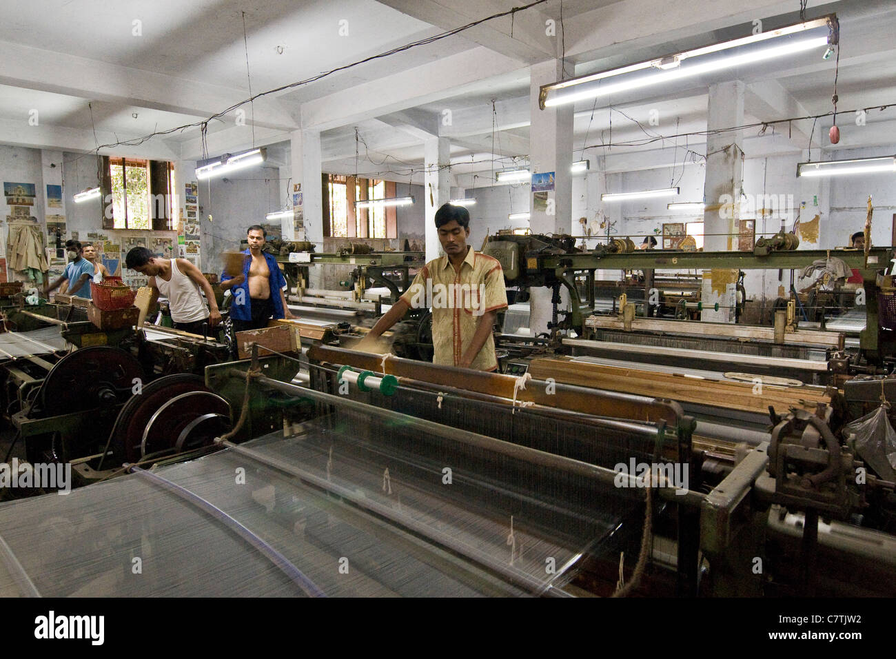 Bangladesch, Rajshashi, Seide Textilfabrik Stockfoto