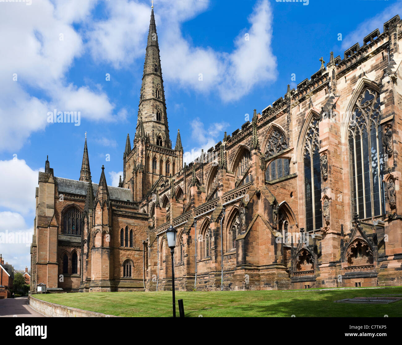 Lifchfield Kathedrale, Lichfield, Staffordshire, England, Vereinigtes Königreich Stockfoto