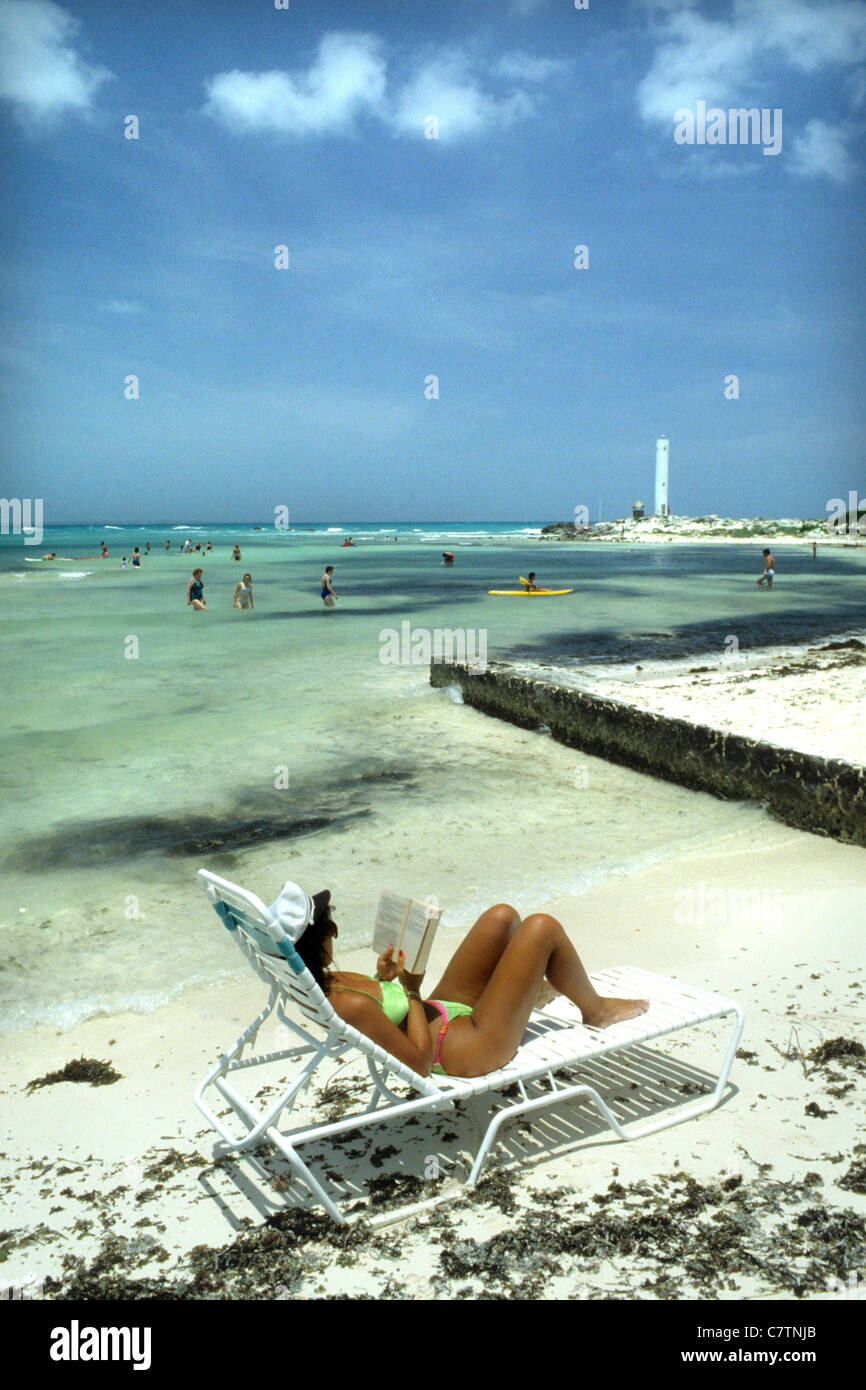Mexiko, Quintana Roo, Cancun, Strand Stockfoto