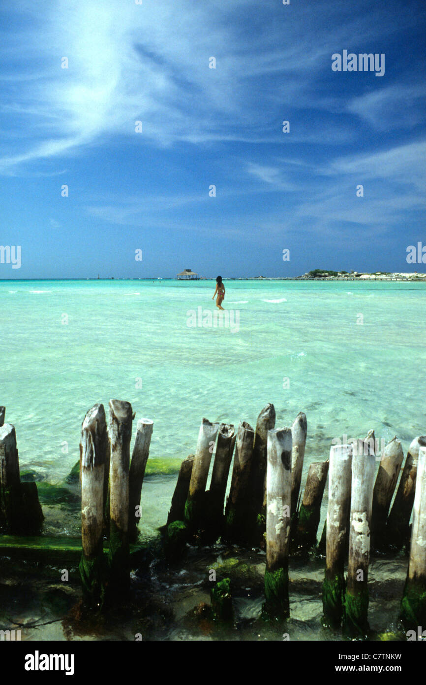 Mexiko, Quintana Roo, Cancun, Strand Stockfoto