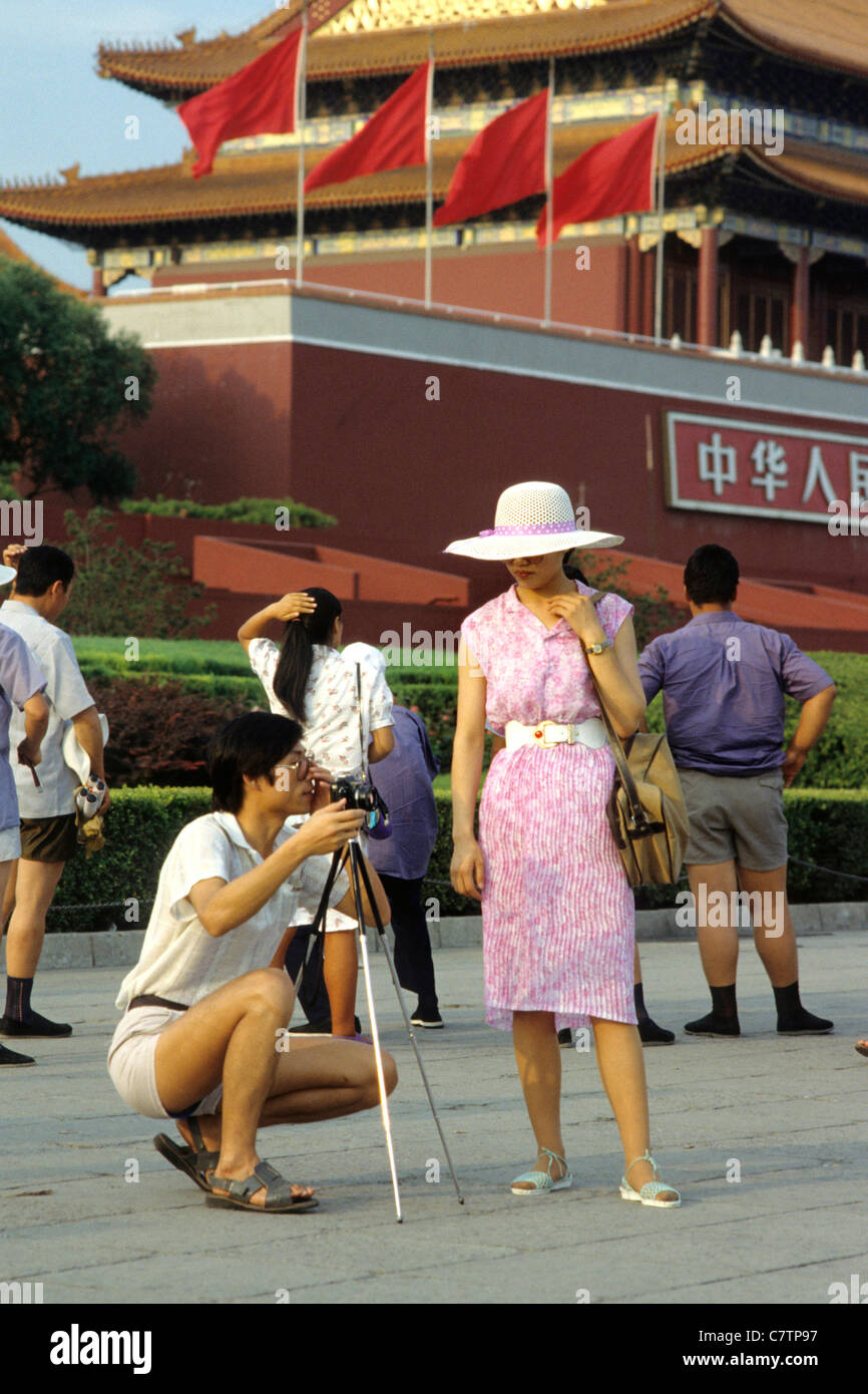 China, Peking. Tienanmen-Platz des himmlischen Tor, Eingang der verboten Stadt Stockfoto