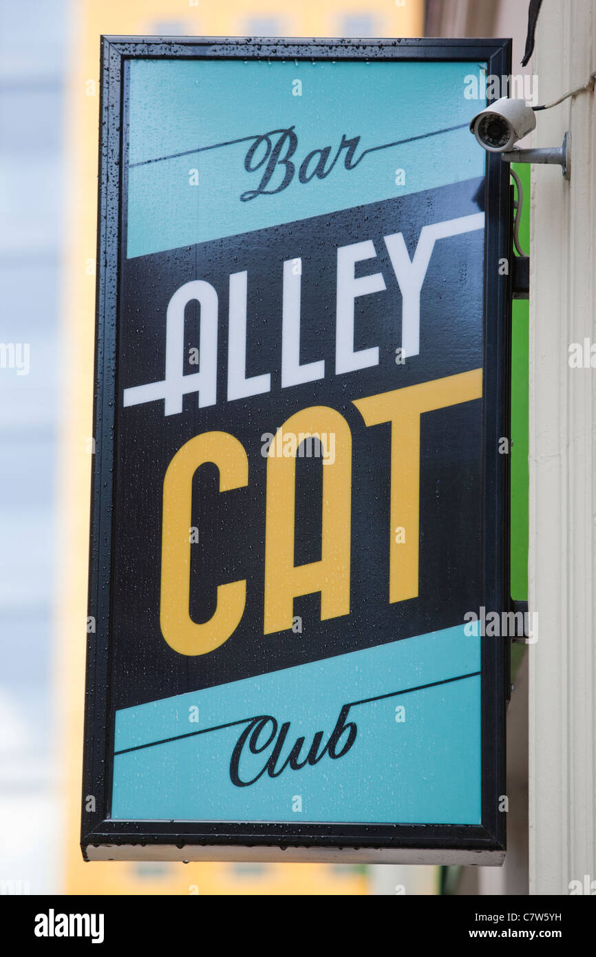 Zeichen von Alley Cat, Bar und Club in Denmark Street, Tin Pan Alley