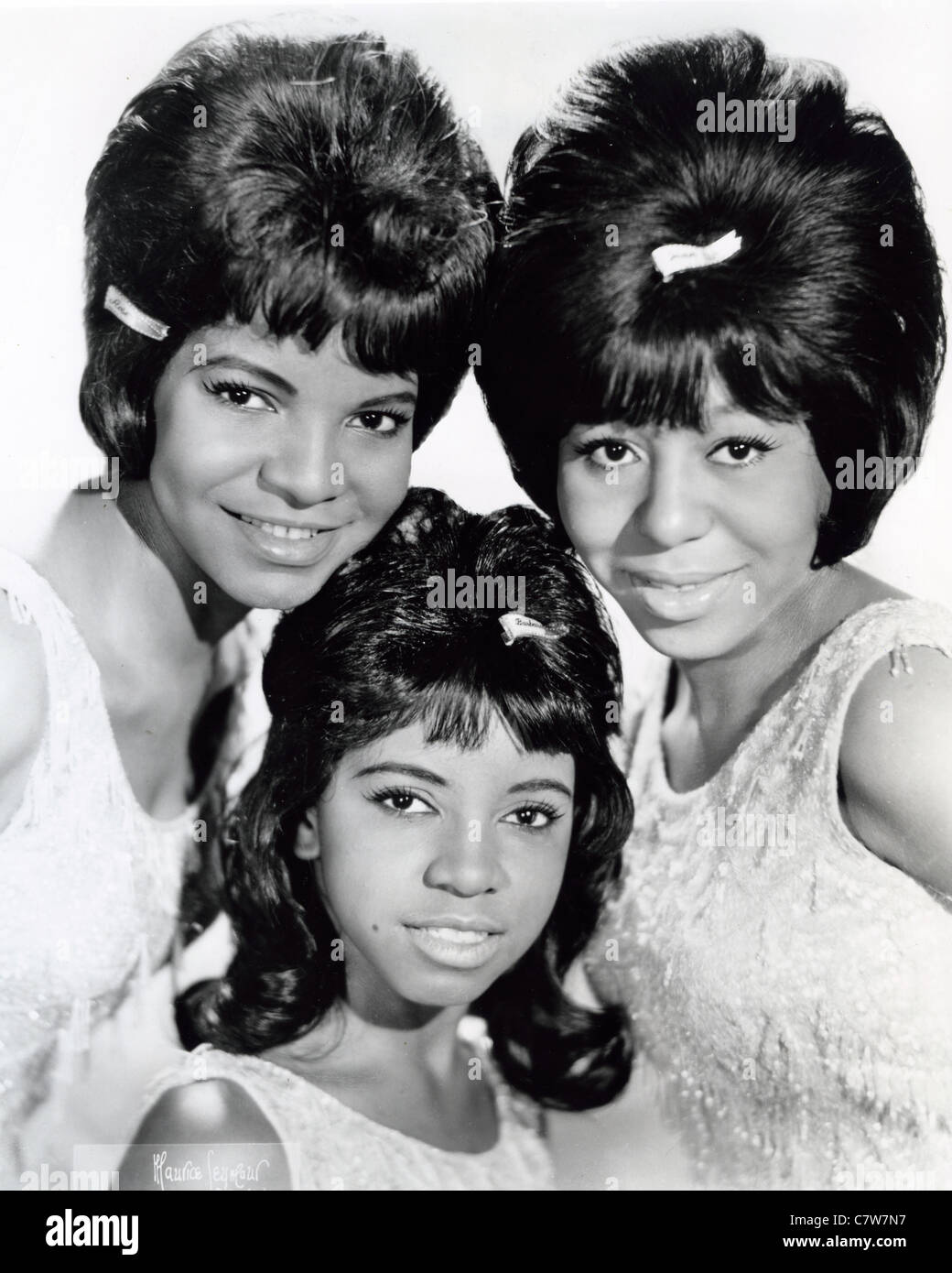 DIXIE CUPS uns Pop-Sängerin Trio über 1965. Stockfoto