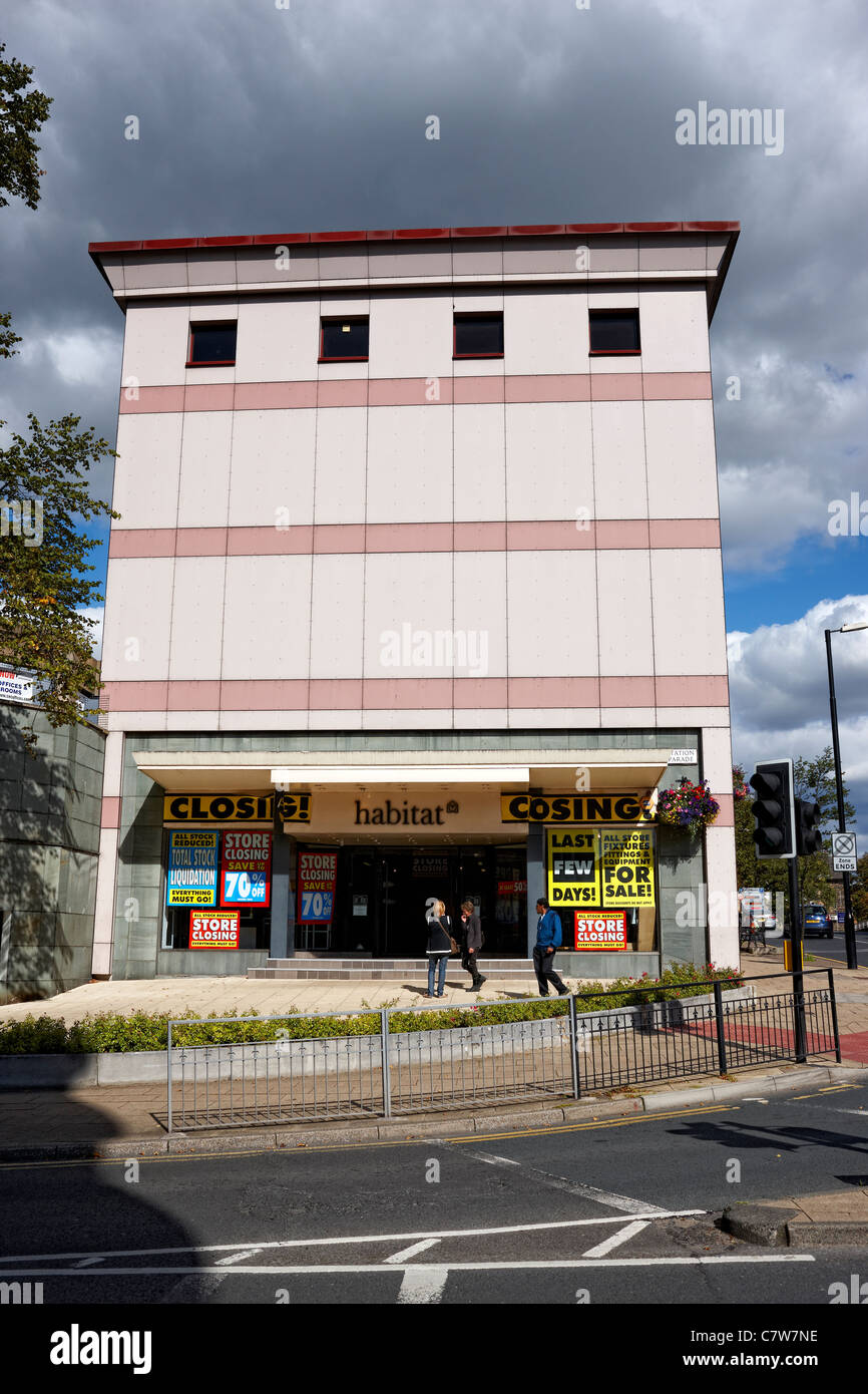 Lebensraum-Store in Harrogate - letzte Tage der Schließung Verkauf Stockfoto