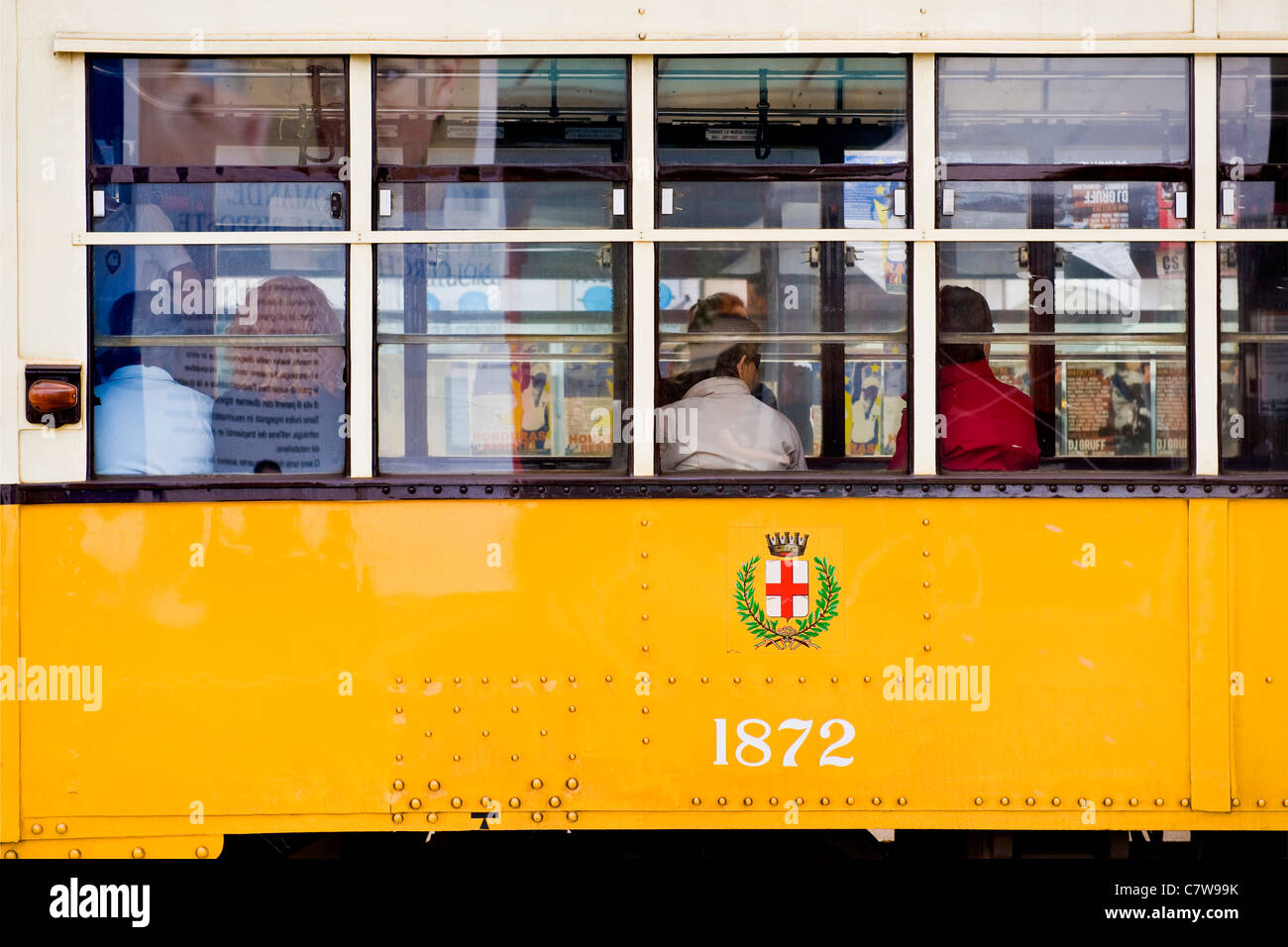 Italien, Lombardei, Mailand, Straßenbahn Stockfoto