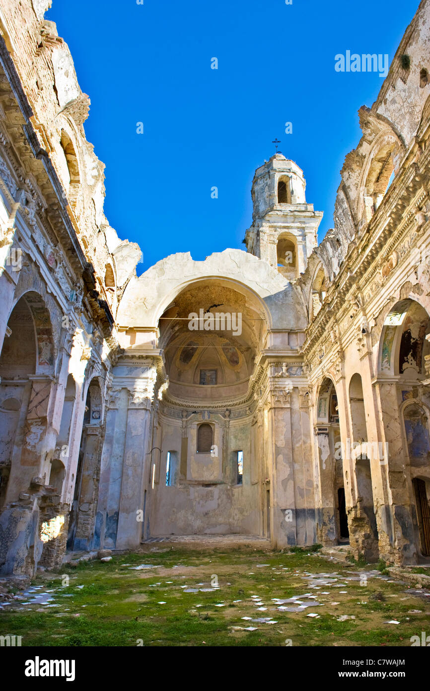 Italien, Ligurien, Bussana Vecchia, Ruinen Stockfoto