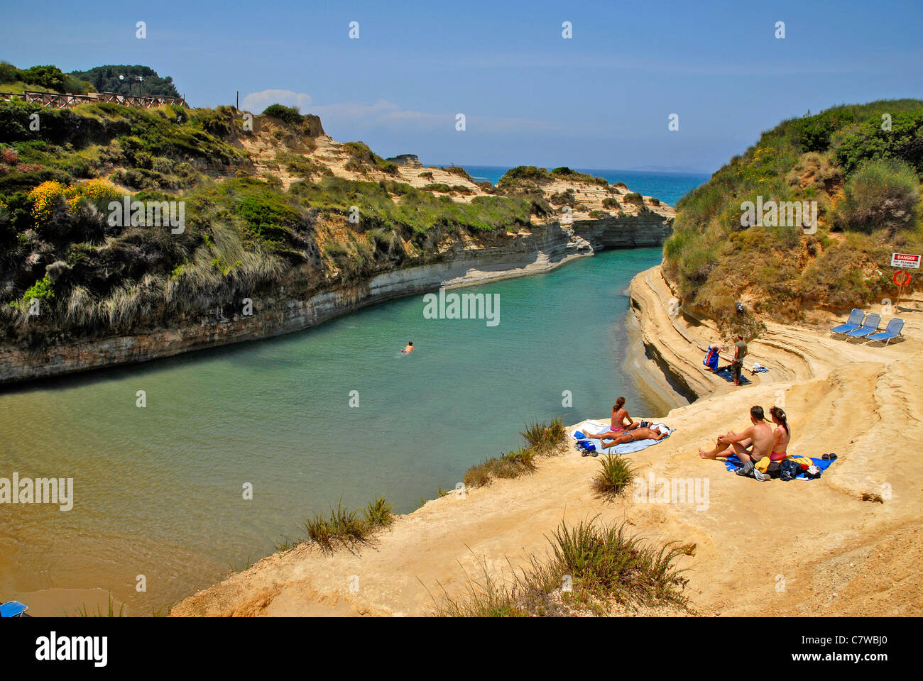 Kanal d ' Amore, Sidari-Korfu Stockfoto