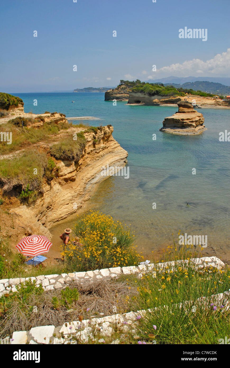 Sidari-Korfu Stockfoto