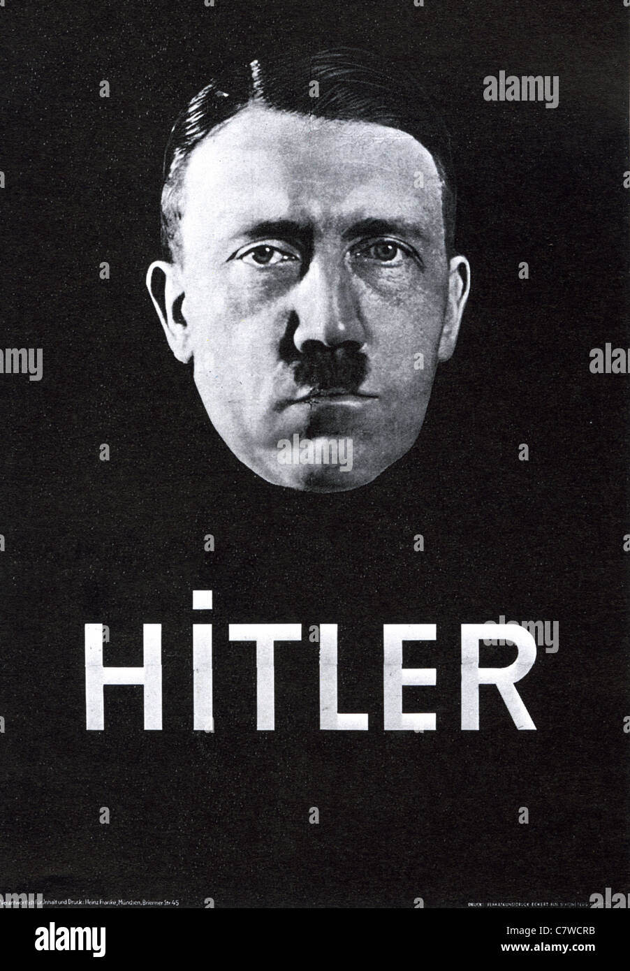 ADOLF Hitlers Nazi-Plakat über 1936 Stockfoto