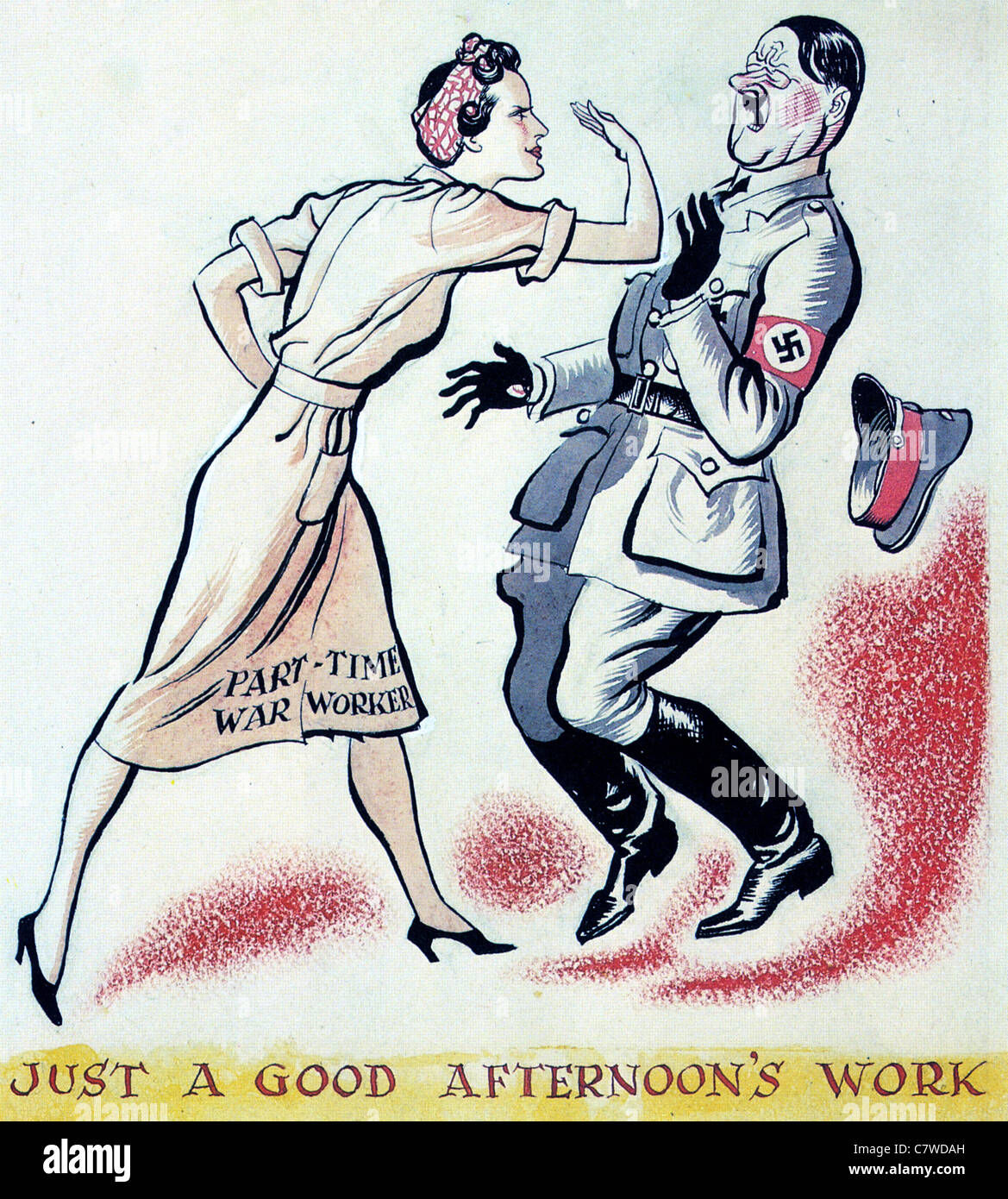 PART TIME Krieg Arbeiter britischen WW2 Plakat Stockfoto