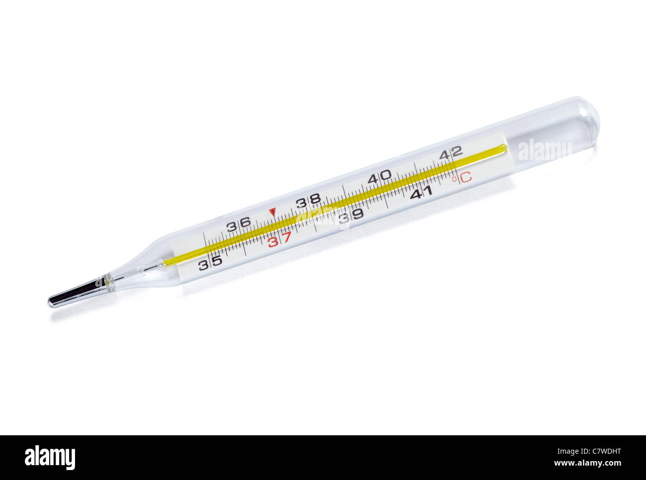 Nahaufnahme eines Thermometers Stockfoto