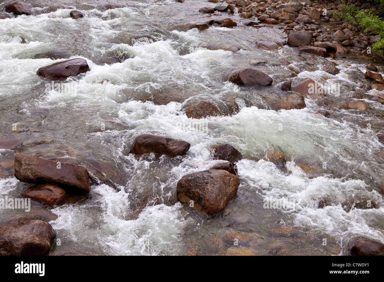 ALASKA, USA - Fluss Stockfoto