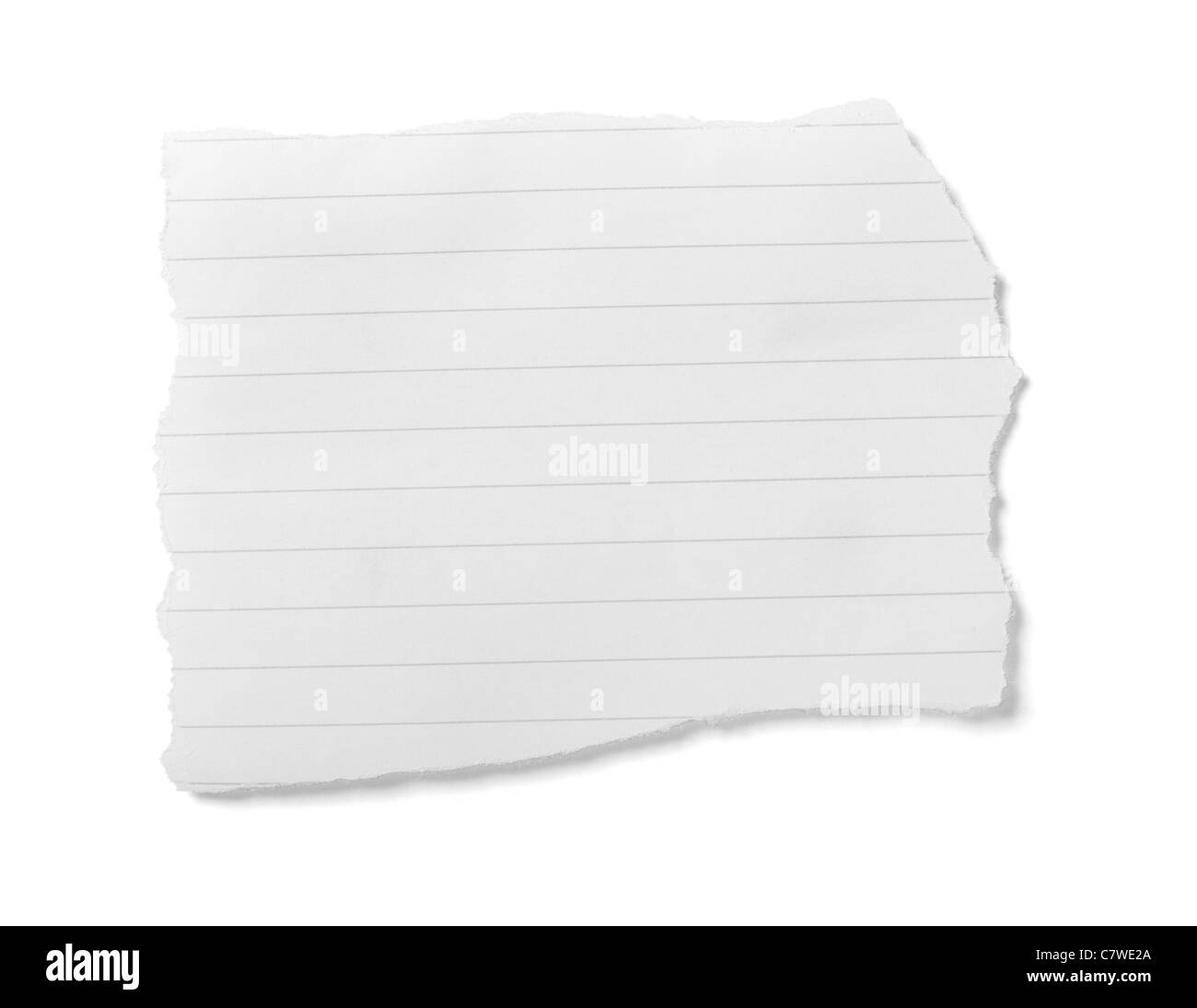 Teile des zerrissenen Notizpapier Stockfoto