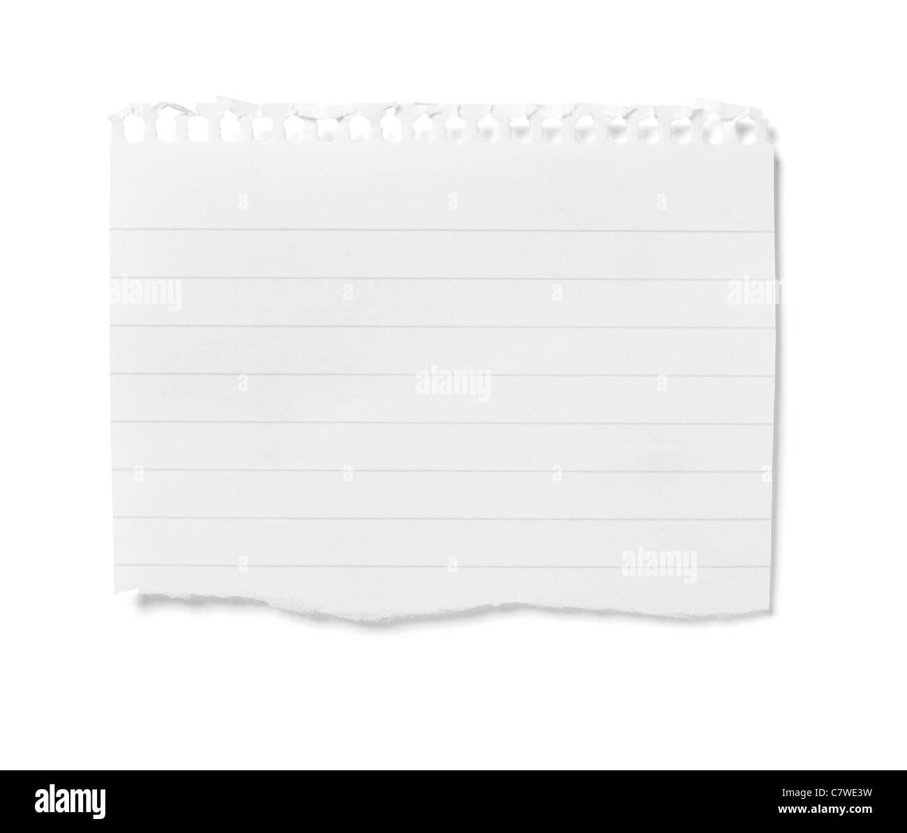 Teile des zerrissenen Notizpapier Stockfoto