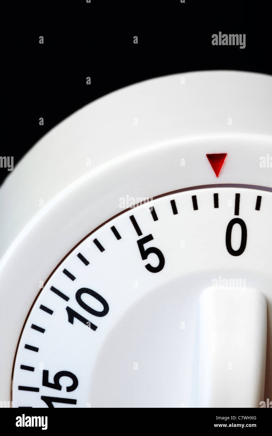 ein Timer läuft die Zeit davon. Stockfoto