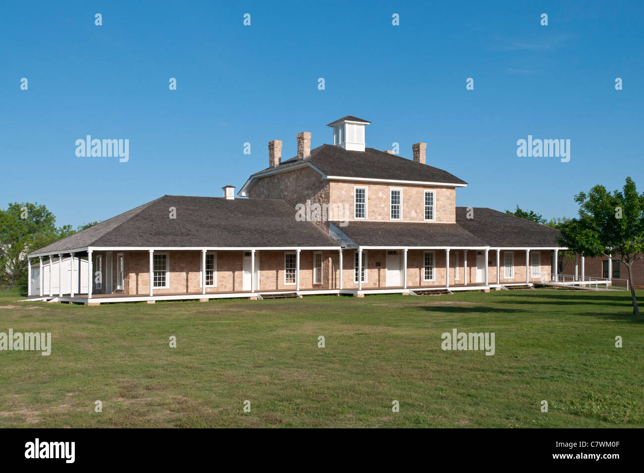 Texas, San Angelo, Fort Concho National Historic Landmark, Post Krankenhaus, enthält jetzt Museum der Grenze Medizin Stockfoto