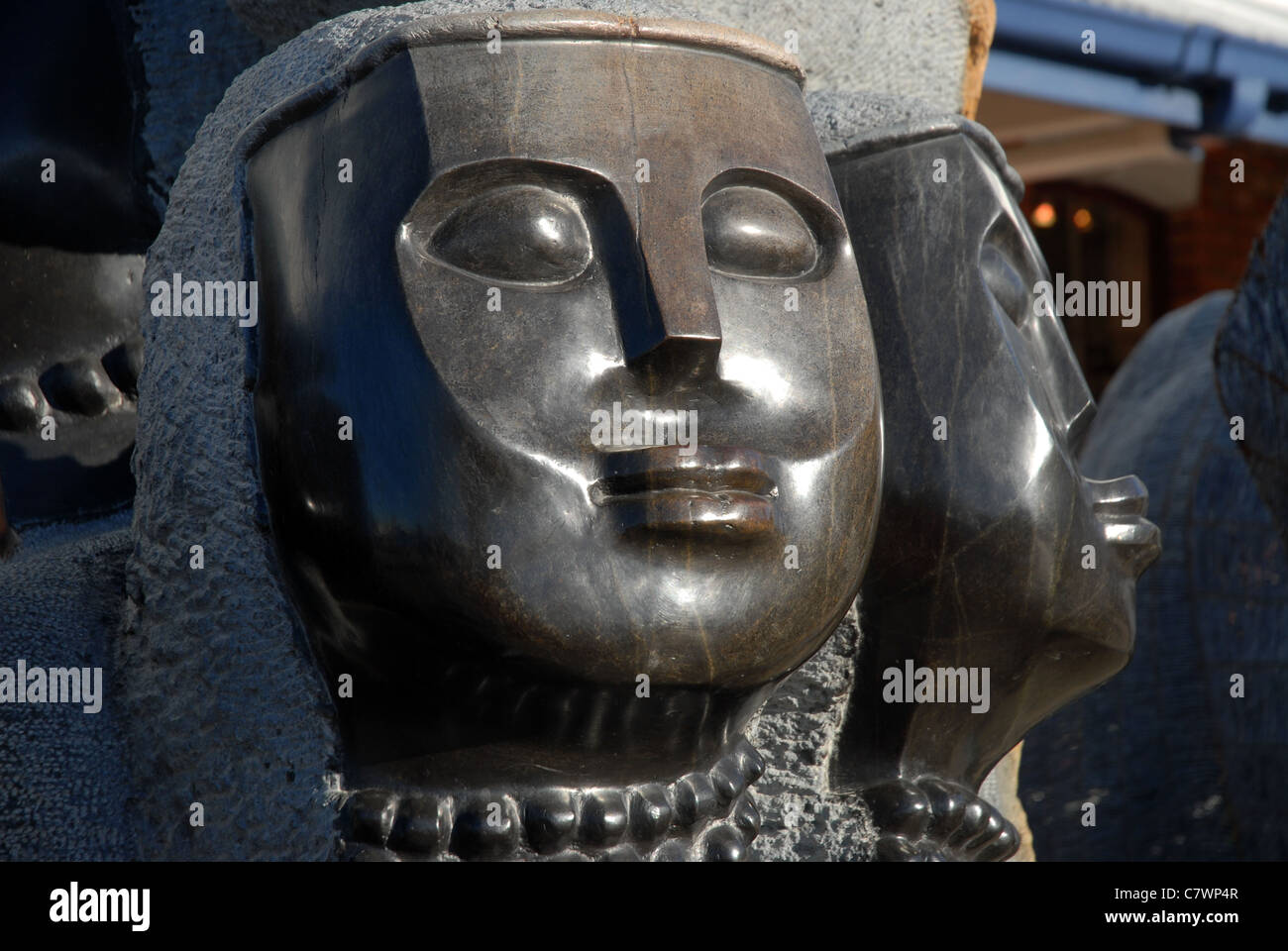 Statuen für Verkauf, afrikanische Trading Post, v&a Waterfront, Cape Town, Western Cape, Südafrika Stockfoto