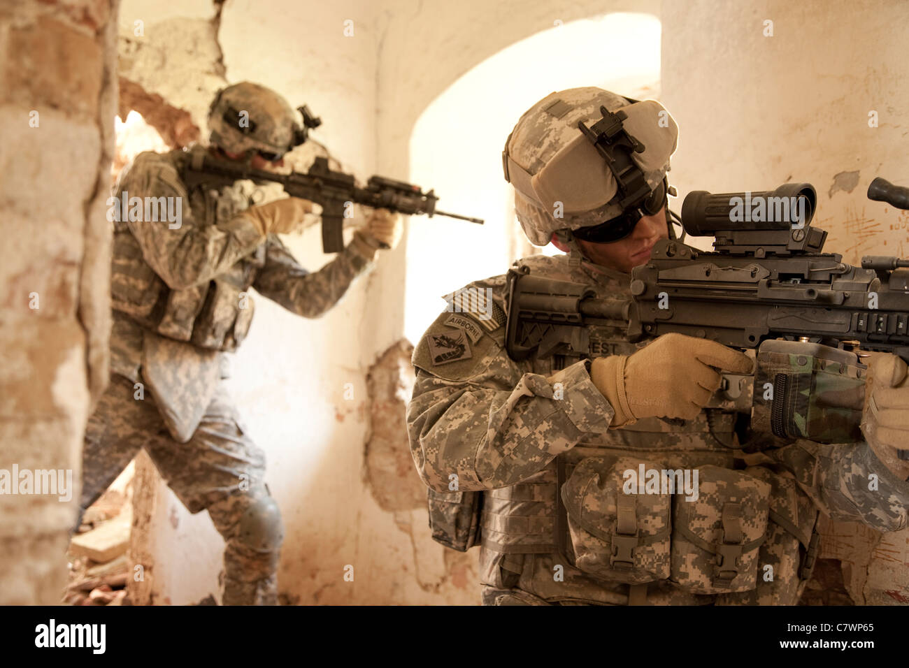 US Army Rangers in Afghanistan bekämpfen Szene. Stockfoto
