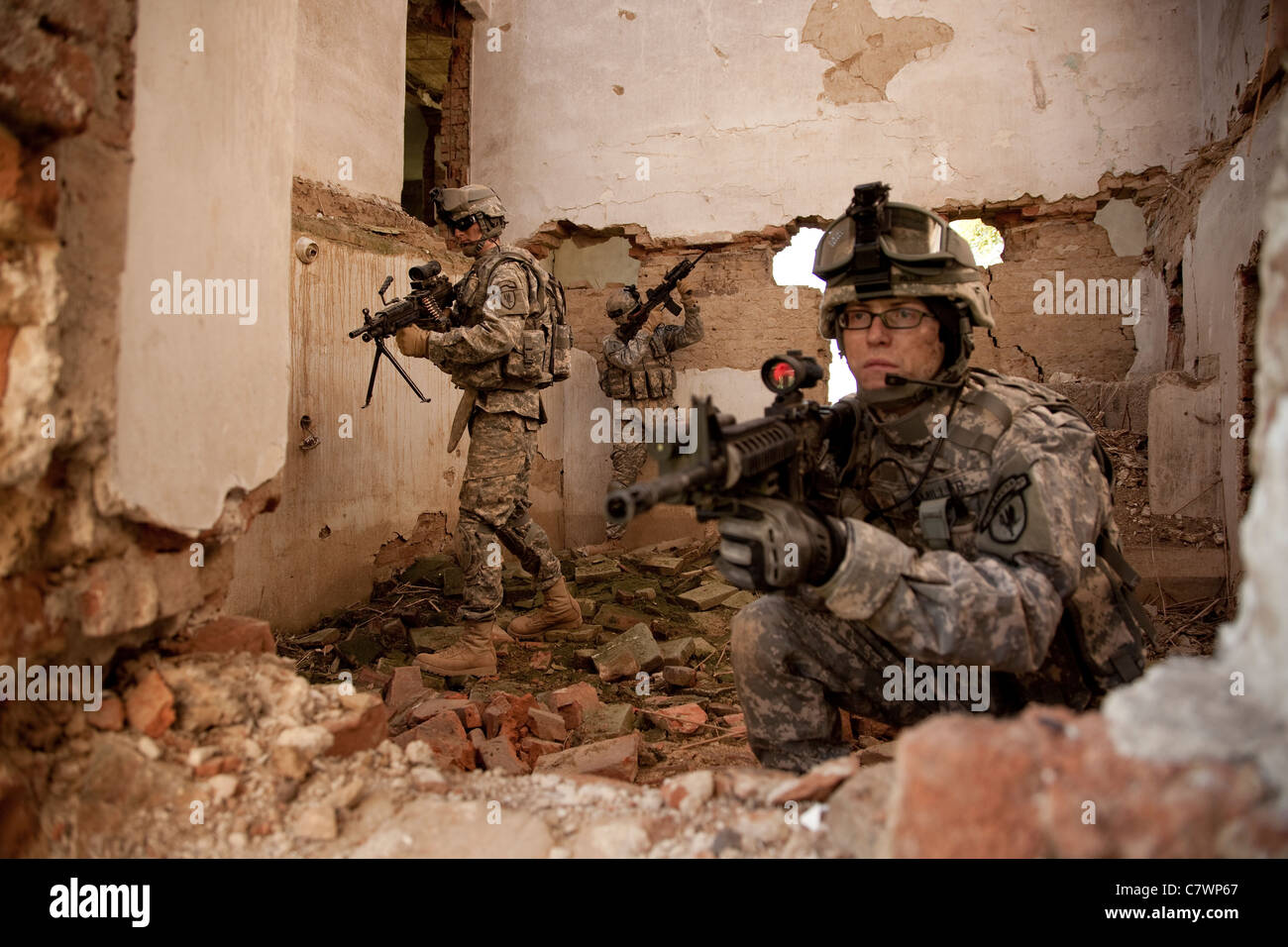 US Army Rangers in Afghanistan bekämpfen Szene. Stockfoto