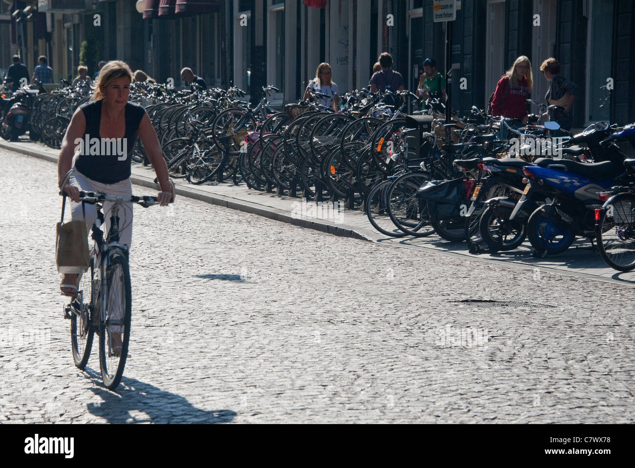 Fahrräder in Maastricht, Niederlande Stockfoto