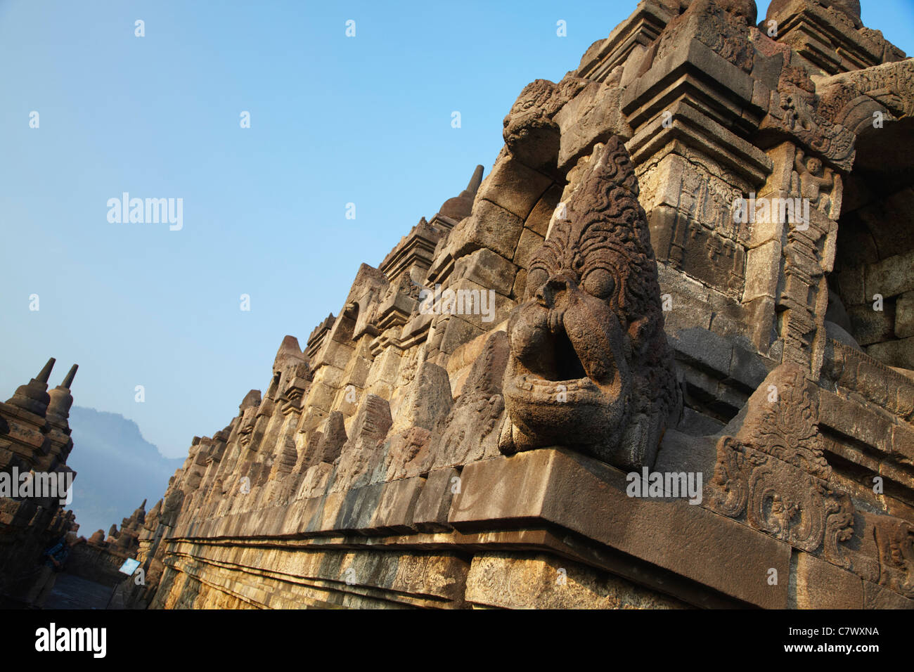 Borobudur-Tempel (UNESCO-Weltkulturerbe), Java, Indonesien Stockfoto