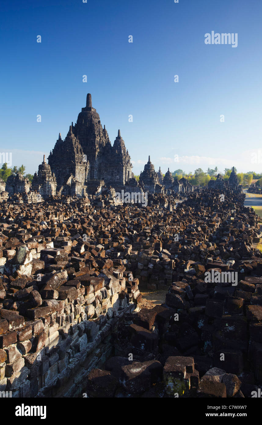 SEWU Tempel Prambanan (UNESCO-Weltkulturerbe, Java, Indonesien Stockfoto