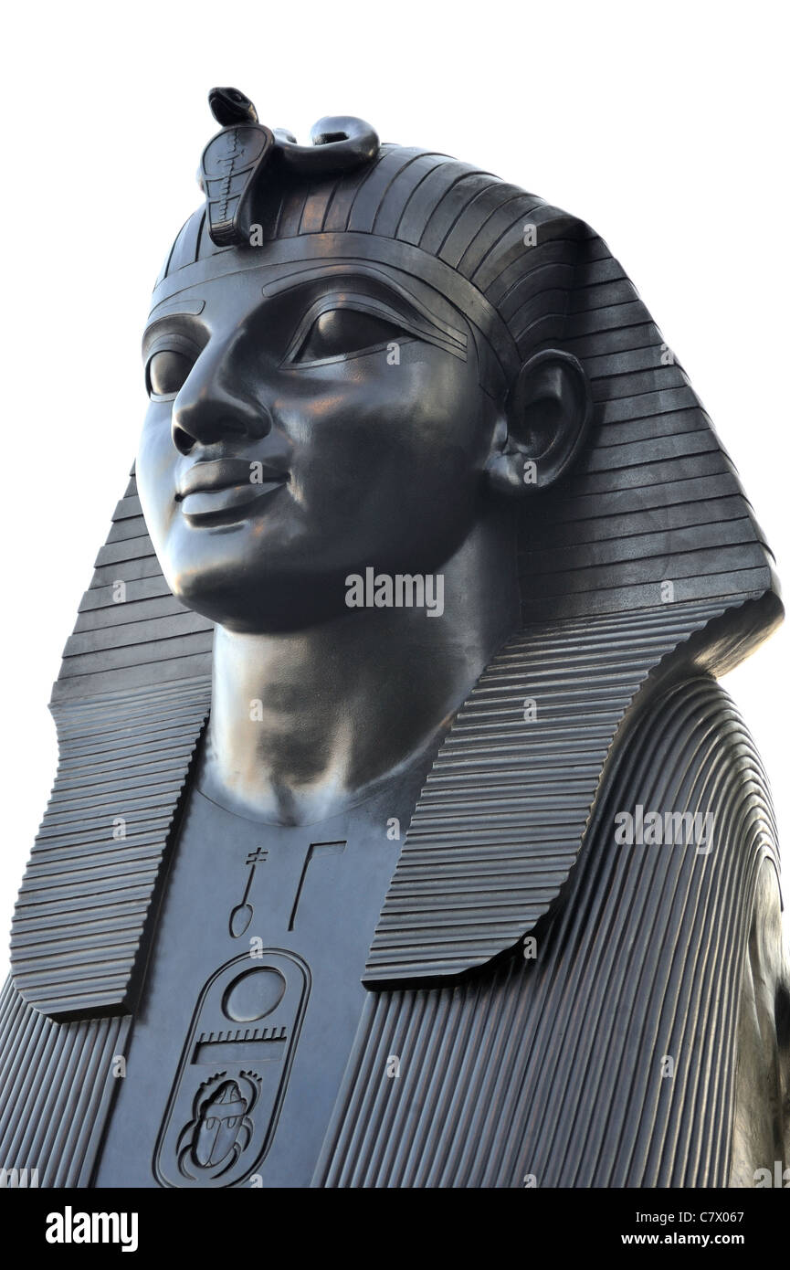 Sphinx Kleopatras Nadel Fluss Themse London Stockfoto