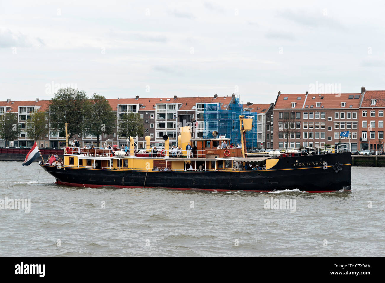 Dampfschiff Hydrograaf in Rotterdam. Stockfoto