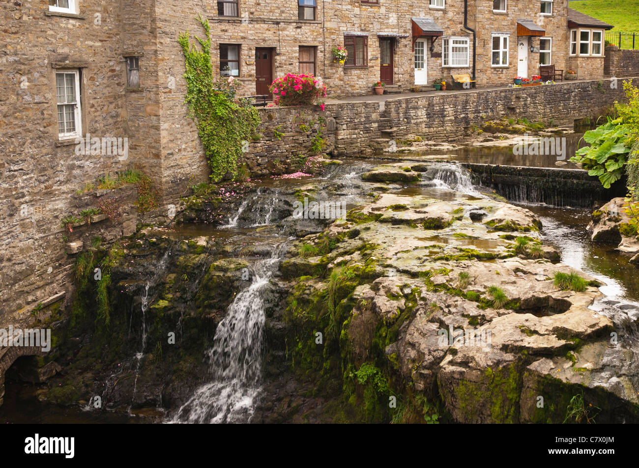 Die Wasserfälle von Duerley Beck in Hawes in Wensleydale in North Yorkshire, England, Großbritannien, Uk Stockfoto