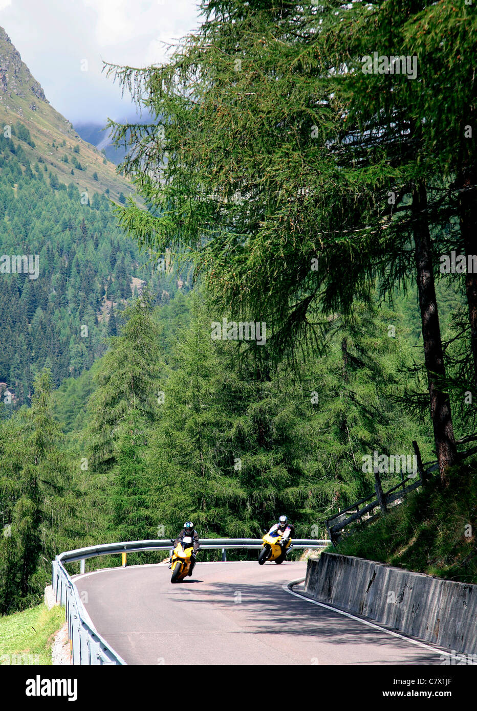 Motorrad Südtirol Norditalien Stockfoto