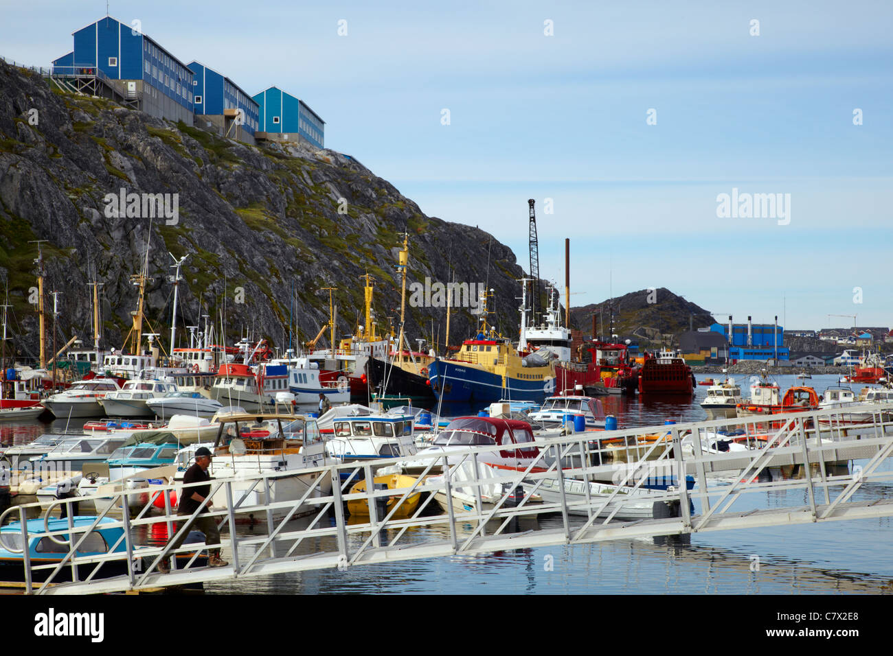 Hafen, Nuuk, Grönland Stockfoto