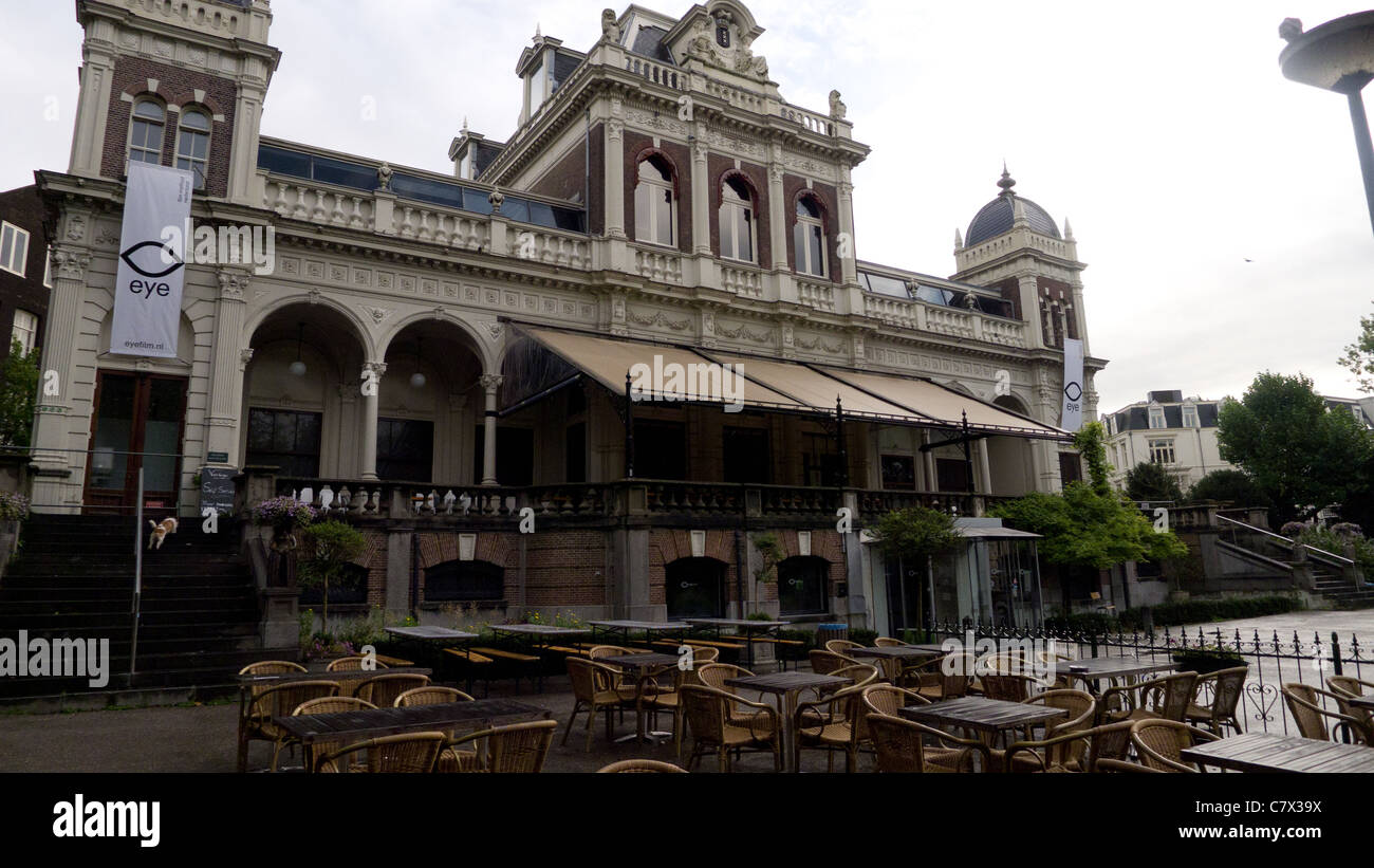 Cafe im Filmmuseum Kino. Vondelpark, Amsterdam, Niederlande Stockfoto