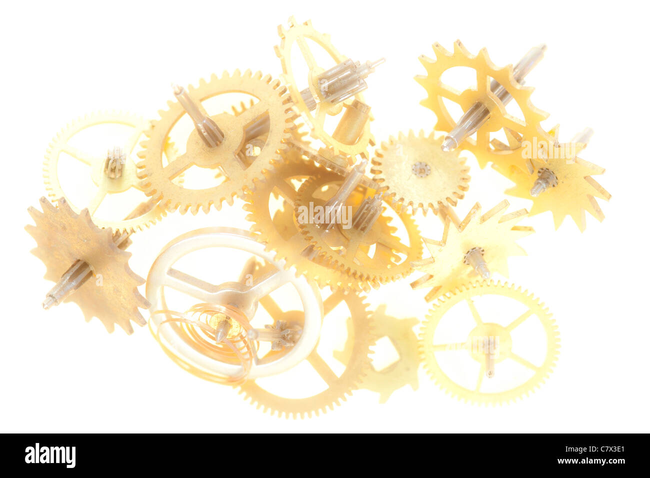 Abstraktes Bild der Uhrwerk Mechanismus - Zahnräder - Zahnräder Stockfoto