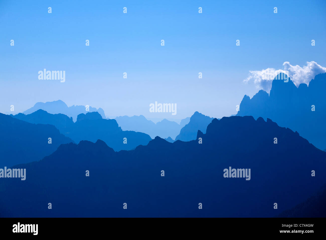 San Pellegrino Moena Prov Trento Italien Europa Dolomiten Stockfoto