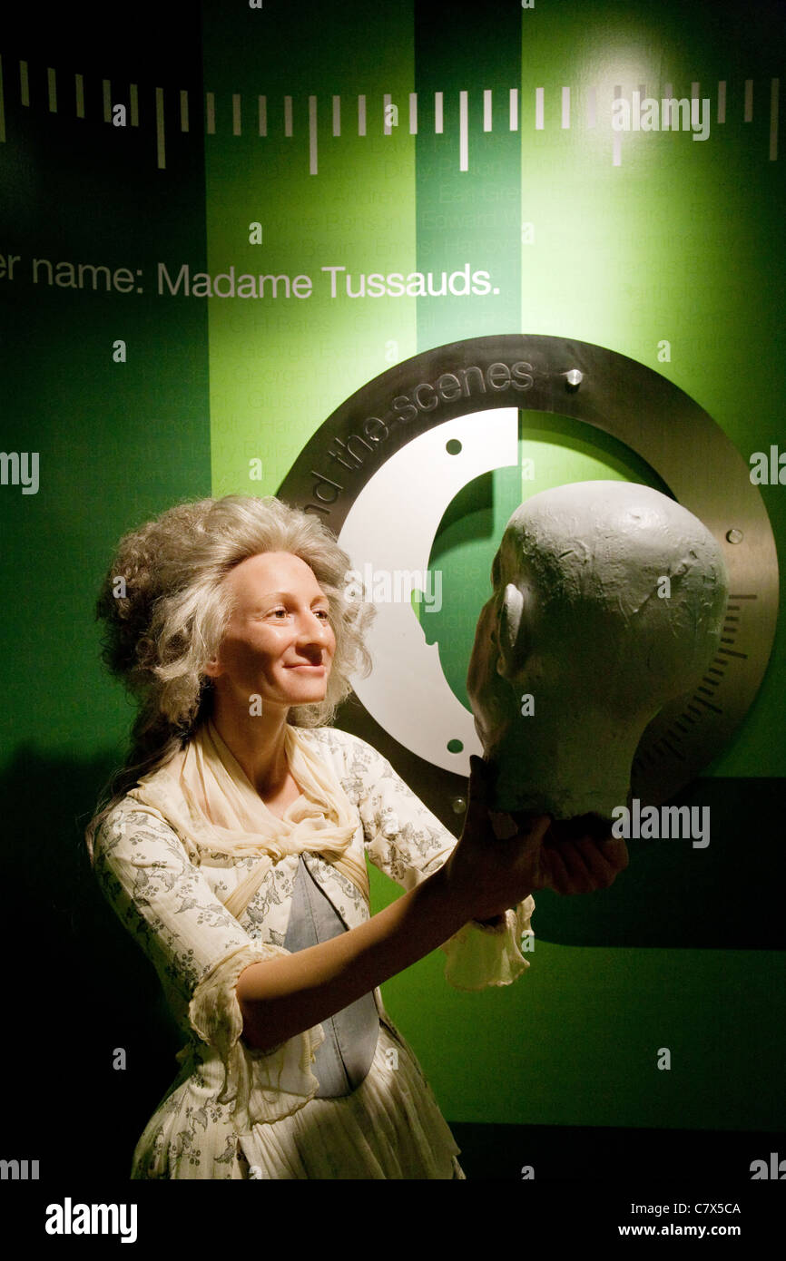 Wachsfigur von Madame Tussaud selbst bei Madame Tussauds Wachsfigurenkabinett, Washington DC USA Stockfoto