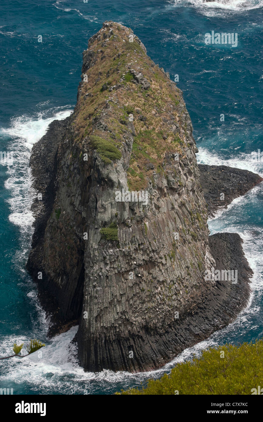 Norfolkinsel - Offshore-Rock-formation Stockfoto