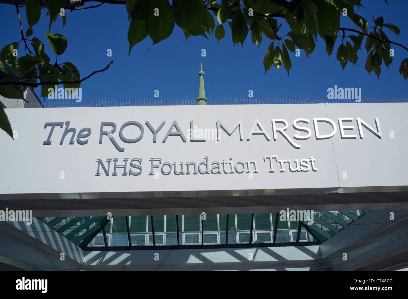 Das Royal Marsden NHS Foundation Trust Krankenhaus zur Behandlung von Krebs in Sutton, Surrey, UK Stockfoto