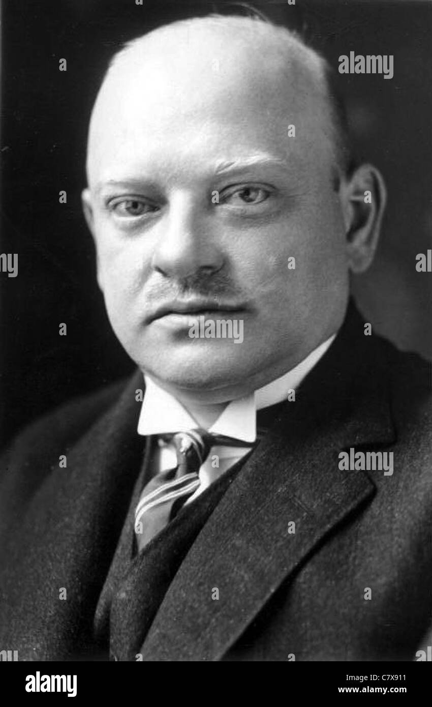 GUSTAVE STRESEMAN (1878-1929) deutscher Staatsmann, Kanzler und Minister für auswärtige Angelegenheiten in der Weimarer Republik Stockfoto
