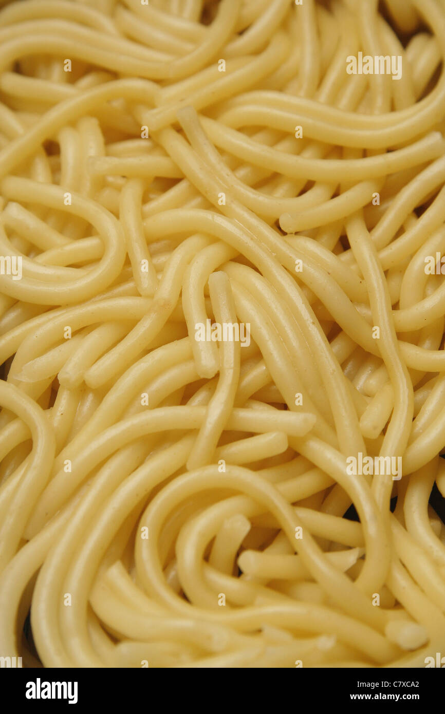 Fertiggerichte der vegetarischen Quorn Frikadellen und spaghetti Stockfoto