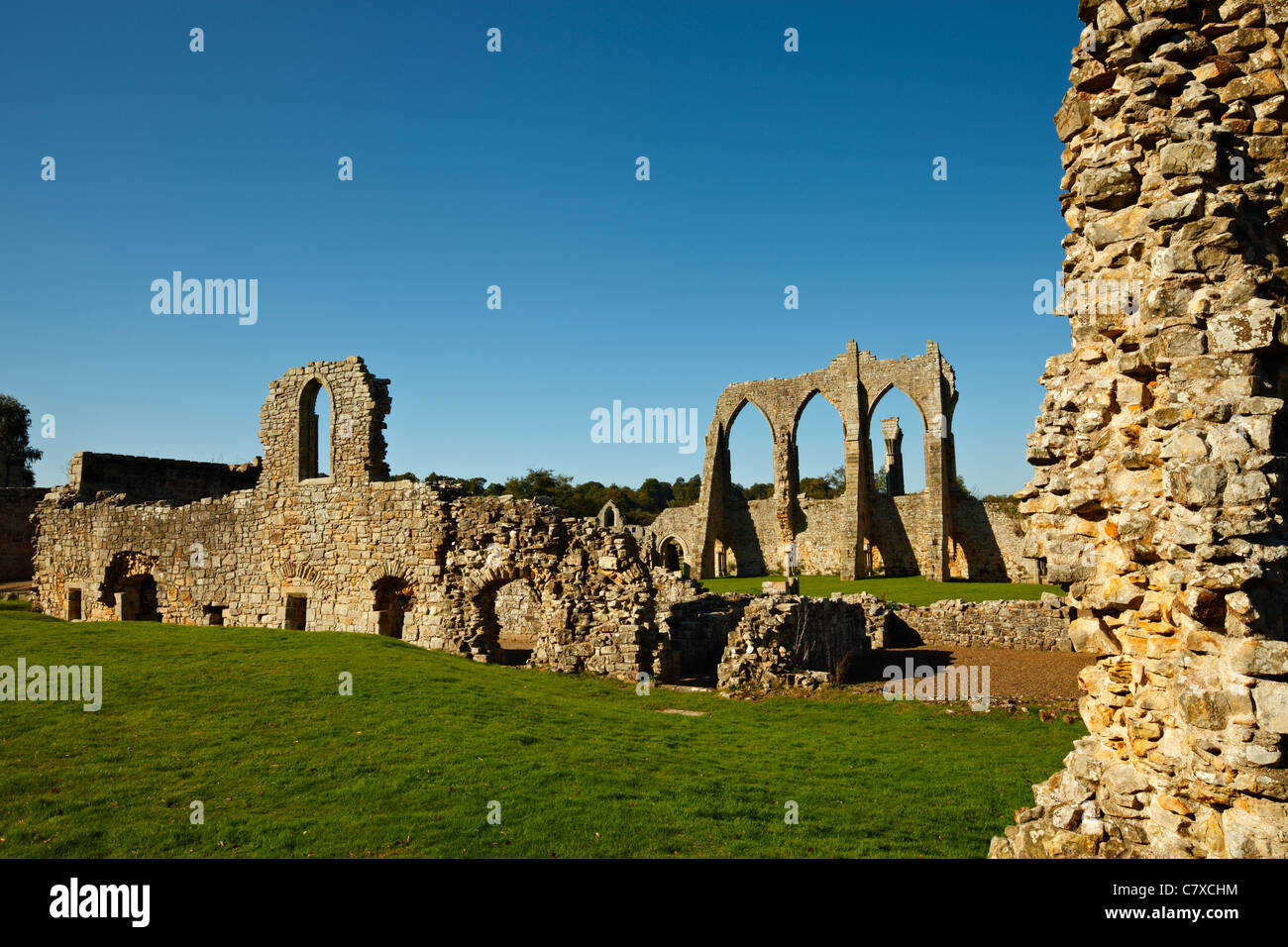 Bayham Abbey Ruinen. Stockfoto