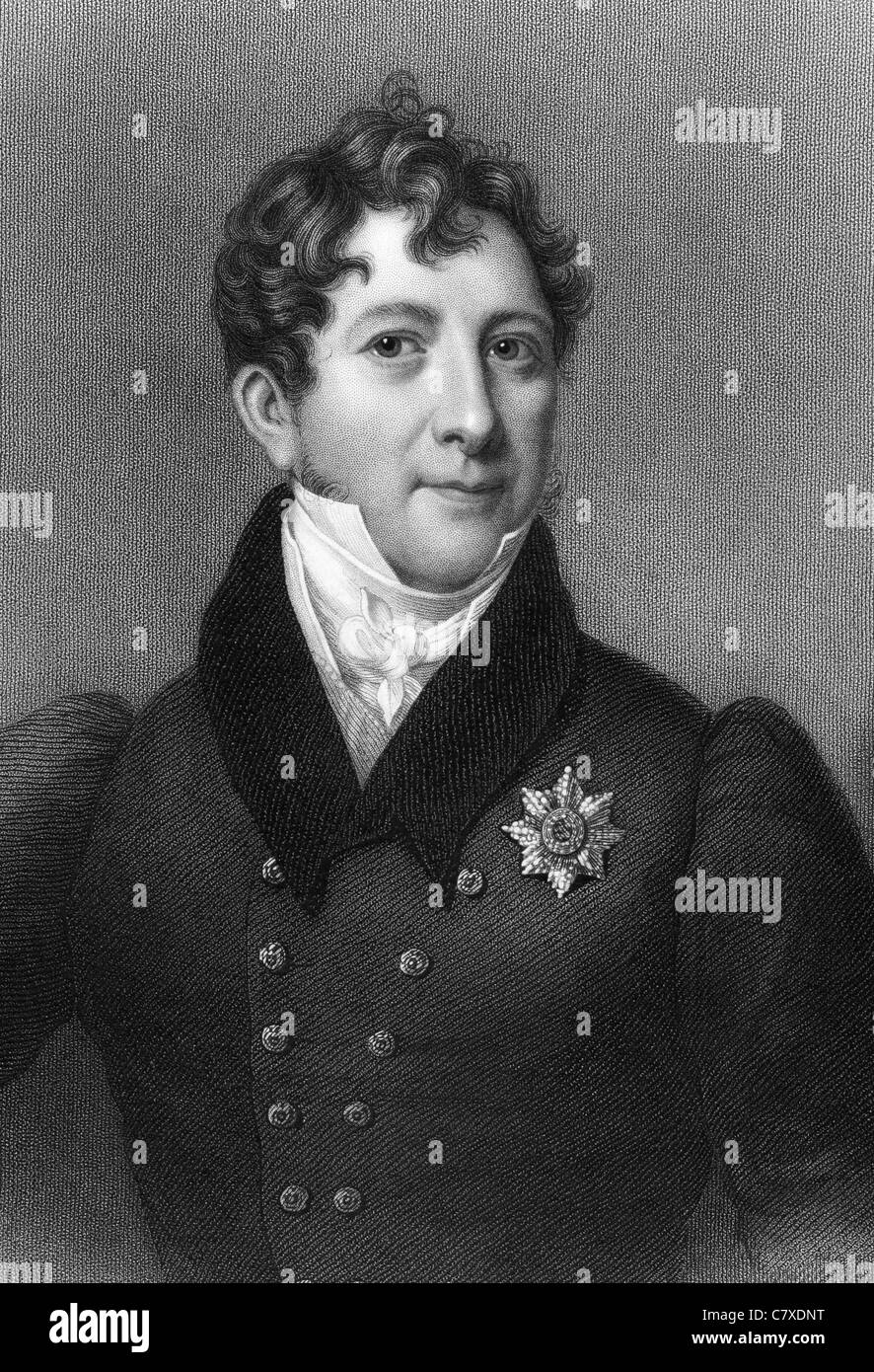 William O'Brien, 2. Marquess of Thomond (1765-1846) auf Kupferstich aus dem Jahr 1837. Irischer Peer. Stockfoto