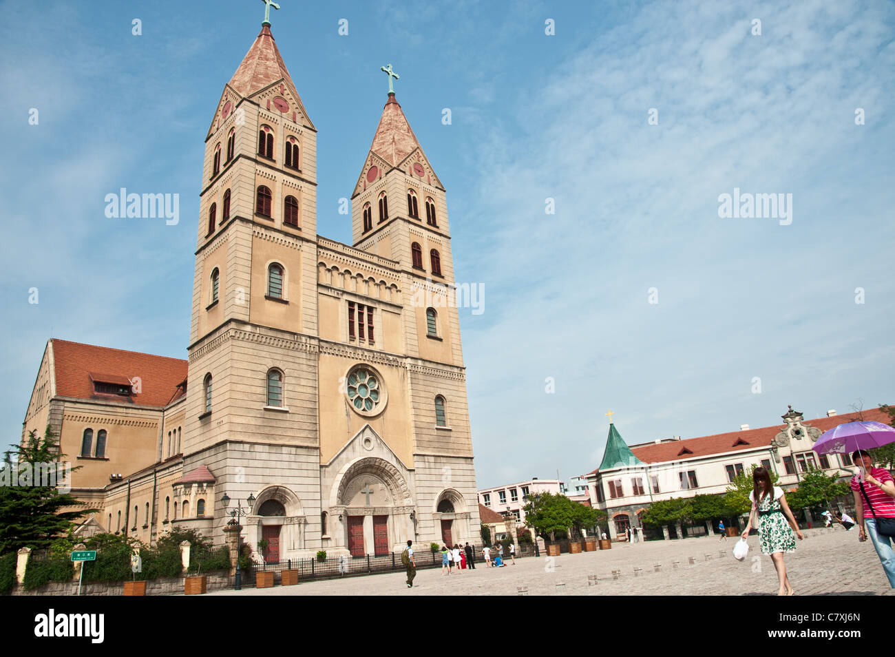 St. Michael Kathedrale in Qingdao, China Stockfoto